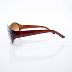 H1043 A-5 Stylish Clear Brown Frame Ladies Fashion Sunglasses - Width at Temples 140 mm - 100% UV400 protection
