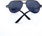 Side profile of the aviator sunglasses showcasing the arm length.