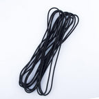 Black round sewing elastic on a measuring tape
