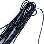 Different angles of black round sewing elastic