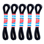 Pack of 5 black round sewing elastic rolls