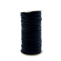 Large roll of 2 mm round black polyester woven elastic