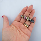 Shiny Bow Tie A Crystal Hair Clips Barrettes - Pack of 3 Pairs