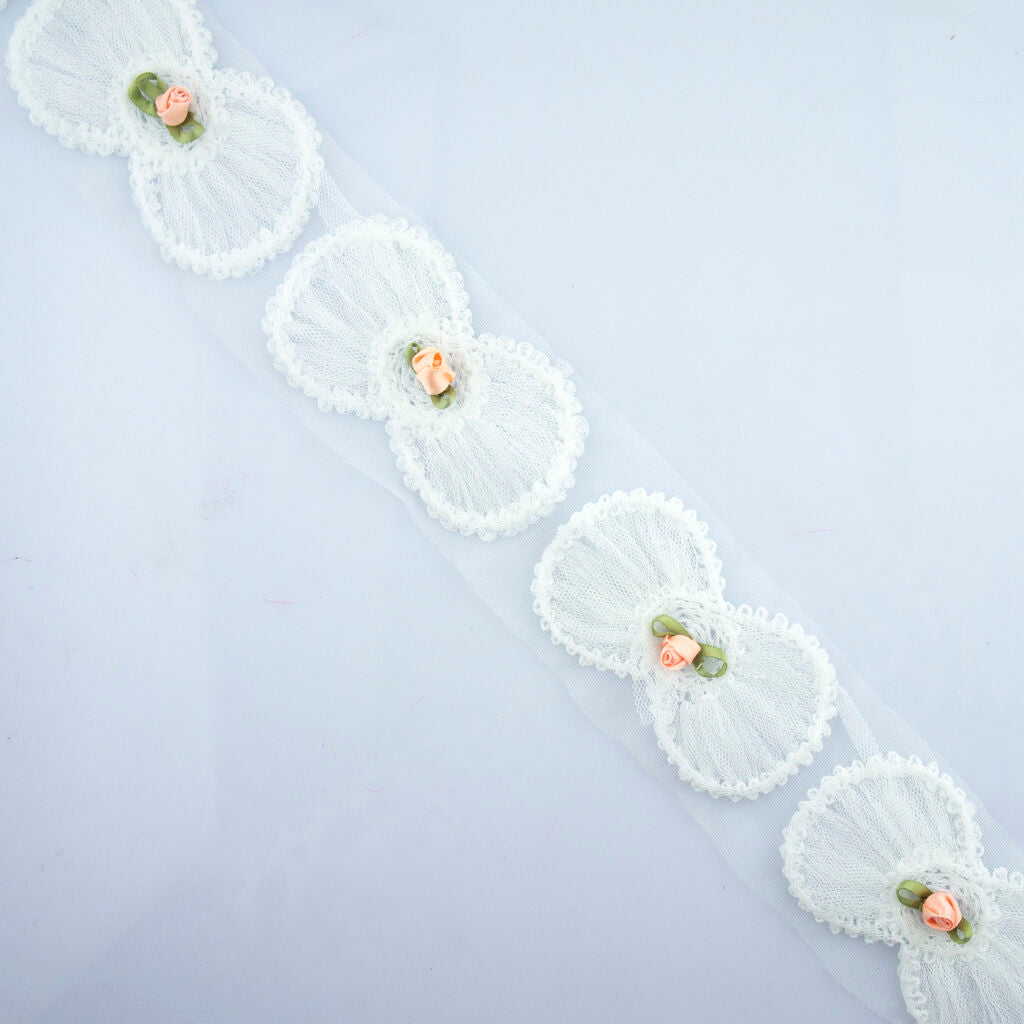 Display of decorative trim showcasing its design and size.