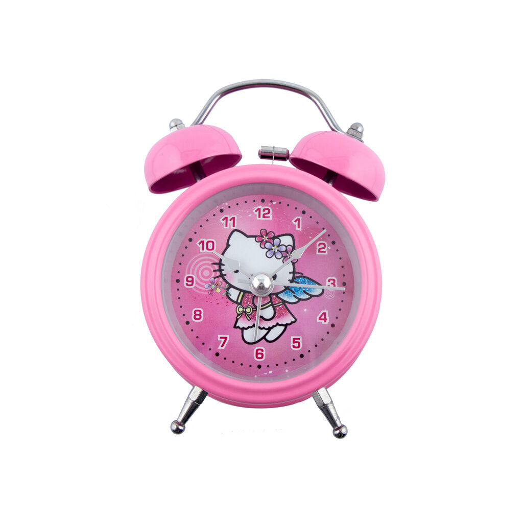 Hello Kitty 'Angel' twin bell alarm clock in pink