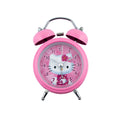 Hello Kitty 'Close Up' twin bell alarm clock in pink.