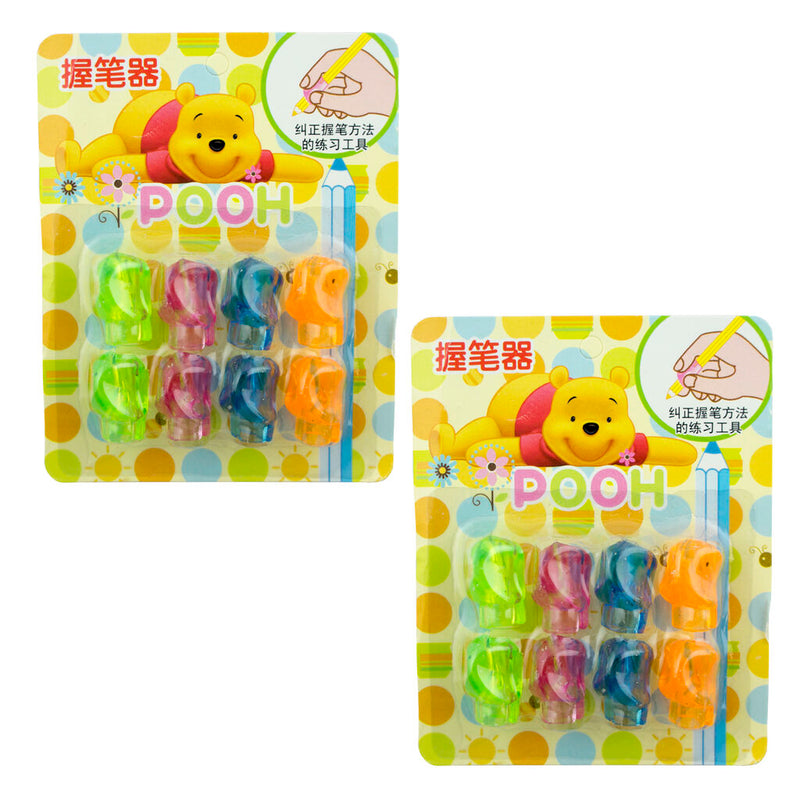 Two packs of Disney Winnie the Pooh ergonomic pen and pencil grips.