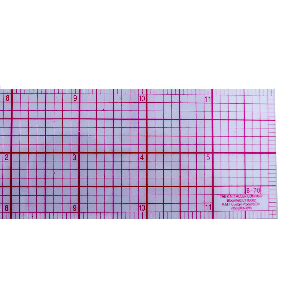 Close-up of the flexible and durable 8th graph ruler B-70.