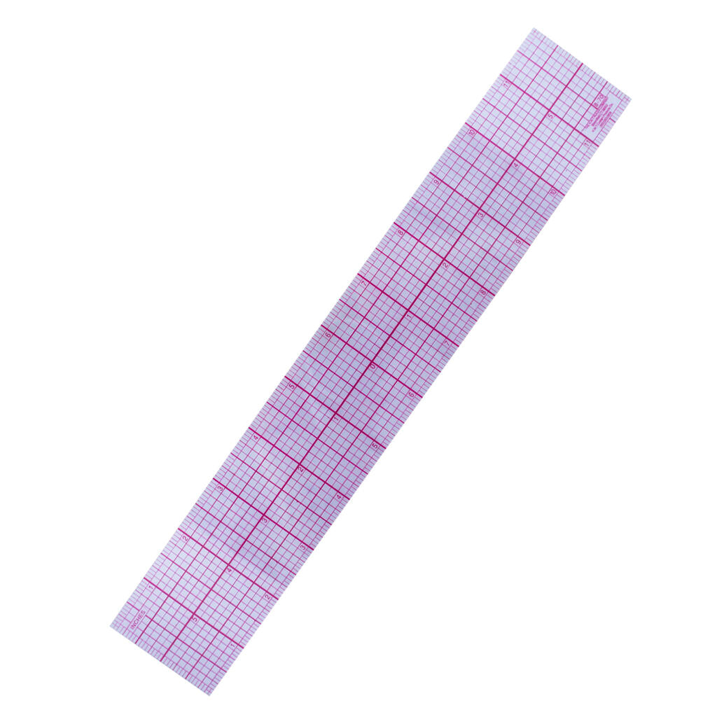 12 inch graph ruler showing 1/8 inch and 1/16 inch increments.