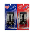 Wide metal double loop hook keyring buckle, pack of 2
