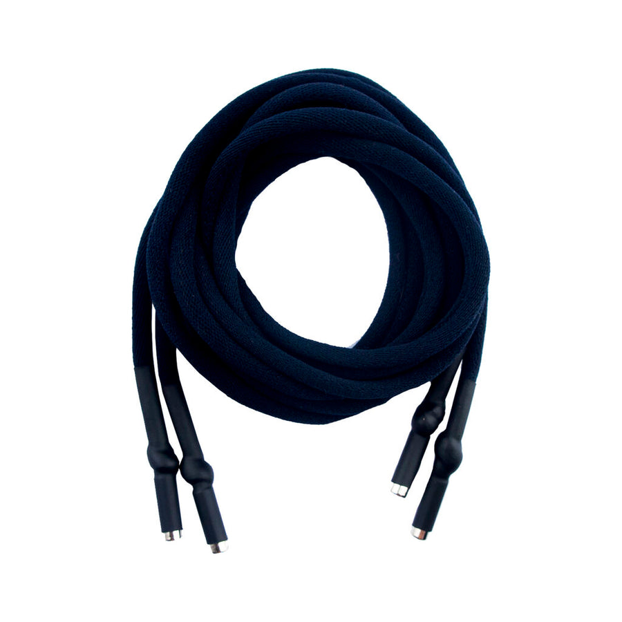 A Pair of Black Hoodie Cords with Waterproof Cord Ends - 130 cm Long - Set of 2