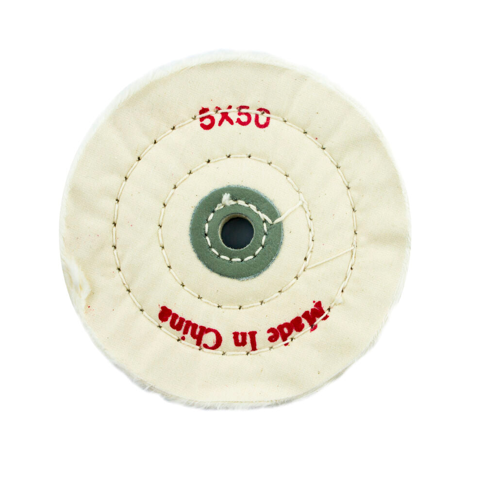Unbleached calico buffing wheel for jewellery making