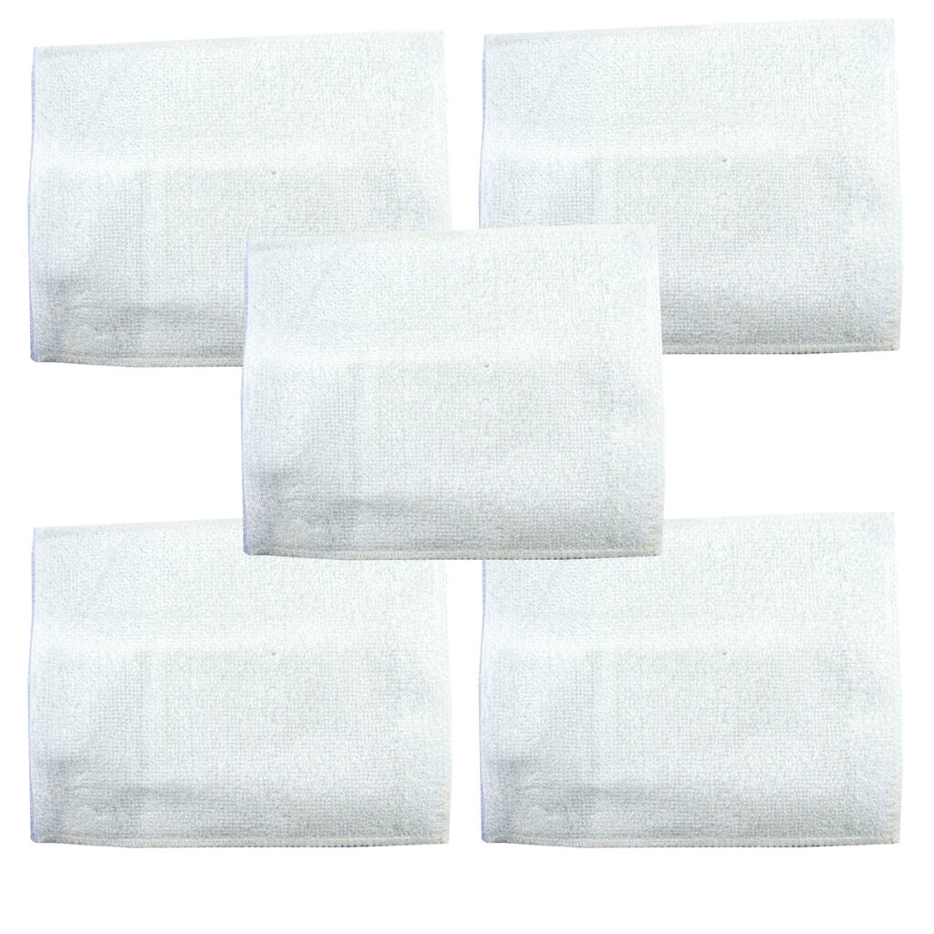 Bamboo fibre cleaning cloths in use on kitchen surfaces.