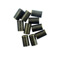 Pack of 10 dark metal tone metal cord ends for sewing projects.