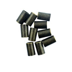 Pack of 10 dark metal tone metal cord ends for sewing projects.