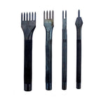 Close-up of the 2 prong metal lacing chisel