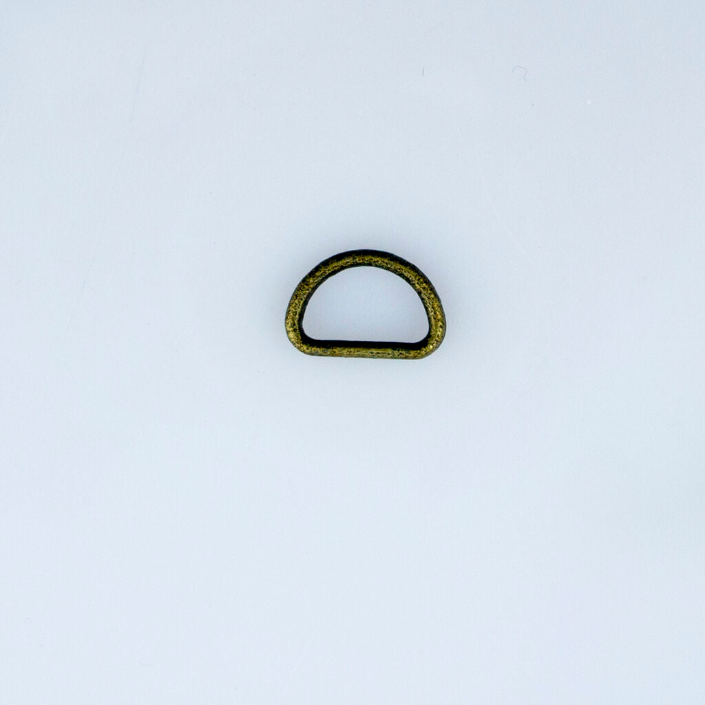 Antique Bronze Tone 14 mm Small D Ring Buckle - for Making or Repairing Belts, Bags 14 mm W x 10 mm H - Pack of 20