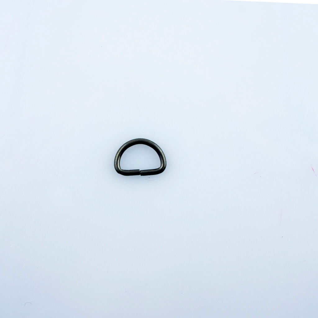 Dark Gun Metal Tone 14 mm Small D Ring Buckle - for Making or Repairing Belts, Bags 14 mm W x 10 mm H - Pack of 20