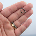 Dark Gun Metal Tone 14 mm Small D Ring Buckle - for Making or Repairing Belts, Bags 14 mm W x 10 mm H - Pack of 20
