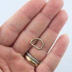Gold Tone 14 mm small D Ring Buckle - for Making or Repairing Belts, Bags 14 mm W x 10 mm H - Pack of 20