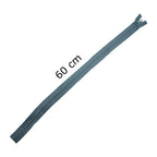 2 PCs No.5 Grey Plastic Open End Automatic Zips 60cmL x 33mmW