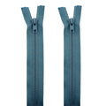2 PCs No.5 Grey Plastic Open End Automatic Zips 60cmL x 33mmW
