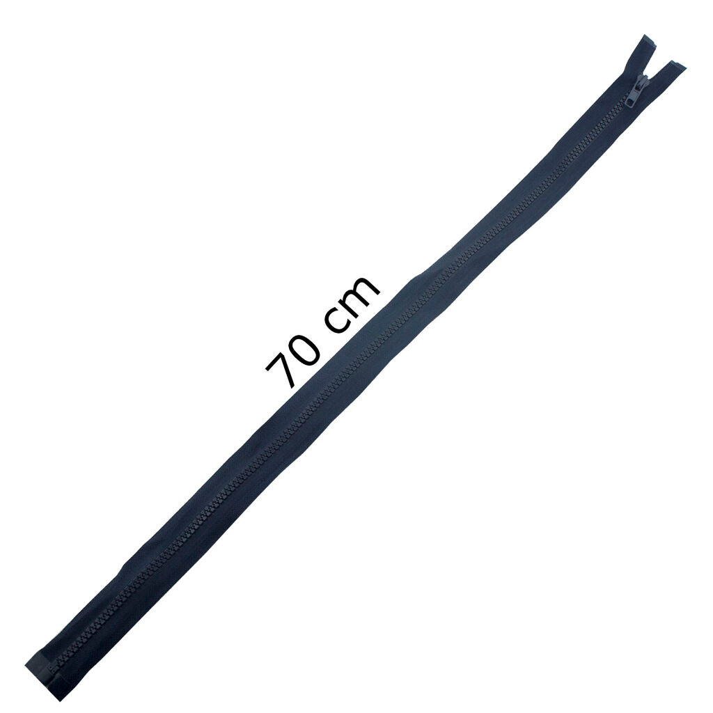 2 PCs No.5 Navy Plastic Open End Automatic Zips 70cmL x 33mmW
