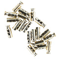 DZ-8083 Small Plastic Toggle Spring Stop Double Hole String Cord Locks 20 Pcs (Metalic Light Gold To