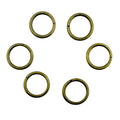 Pack of 6 antique brass metal rings for crafting