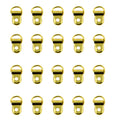 Shoe Boot Lace Eyelets with Gold Tone Loop and Ring - Pack of 20