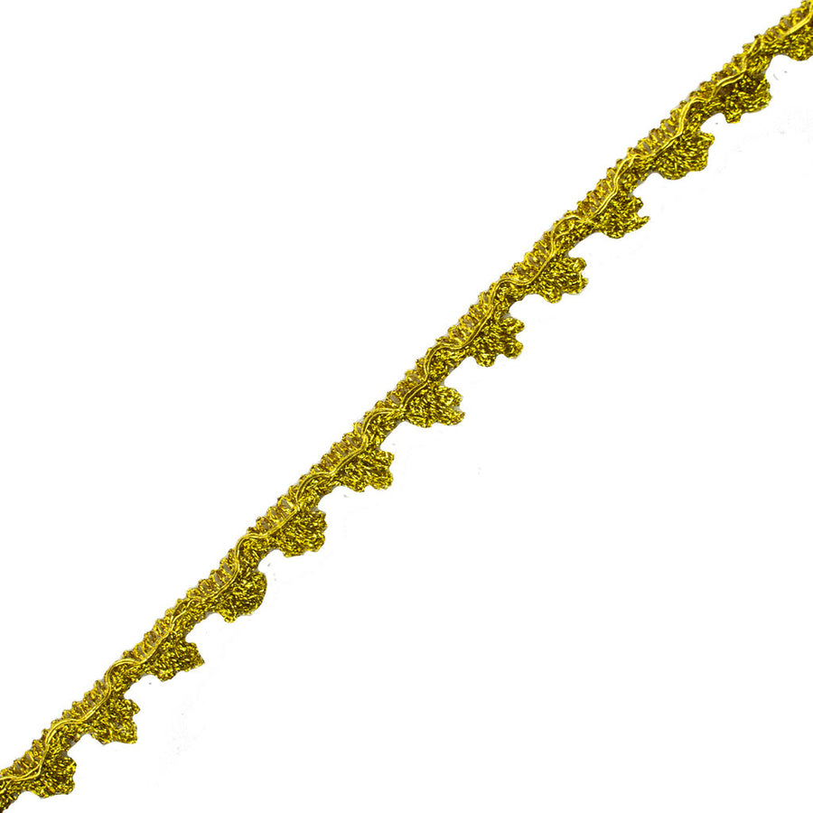 Gold Metallic Fabric Sew In Trim for Garment and Accessory Embellishment - 16 mm Wide - 3 Metres