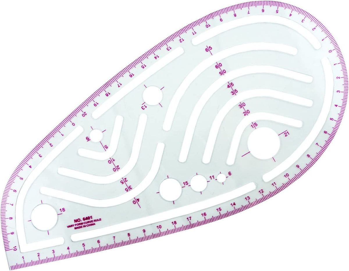 No. 6401 vary form curve ruler for fashion garment design