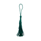 Silky Tassels Dark Green 12 cm Long For Craft Embellishments, Purses, Bags, Keyrings etc. Pack of 10