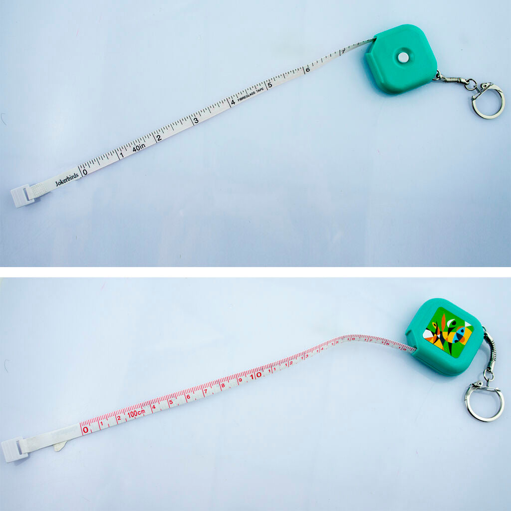 Tape measure extended to show 100 cm length.