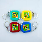 Keyring attachment for easy carrying of the tape measure.
