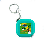 Morden Art keyring roller tape measure in various colours.