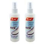 Natural cream shoe polish in brilliant white, 100 ml container.