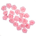 Pack of baby pink rose ribbon trims for embellishing garments.