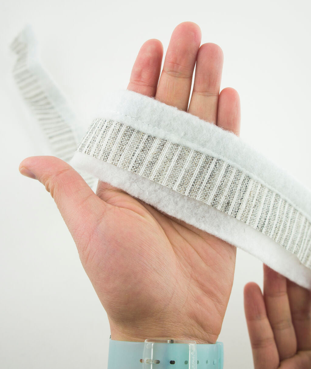White Sleeve Head Roll with Canvas - 2 Metres