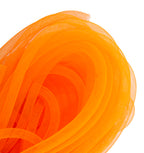 Orange lightweight millinery tubular crin trim, 8 mm diameter.