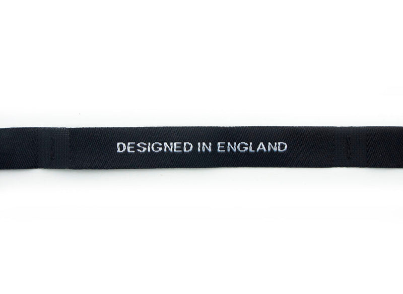 Roll of 600 'Designed in England' sew-in woven labels.