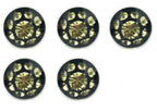 hion crystal buttons 12 mm diameter - pack of 5 (H1652)