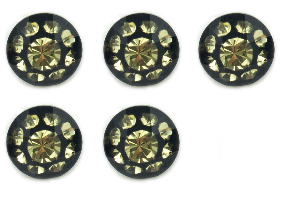 hion crystal buttons 12 mm diameter - pack of 5 (H1652)