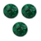 Pack of 3 green luxurious fashion crystal buttons