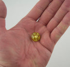 Comparison of green and yellow crystal buttons available