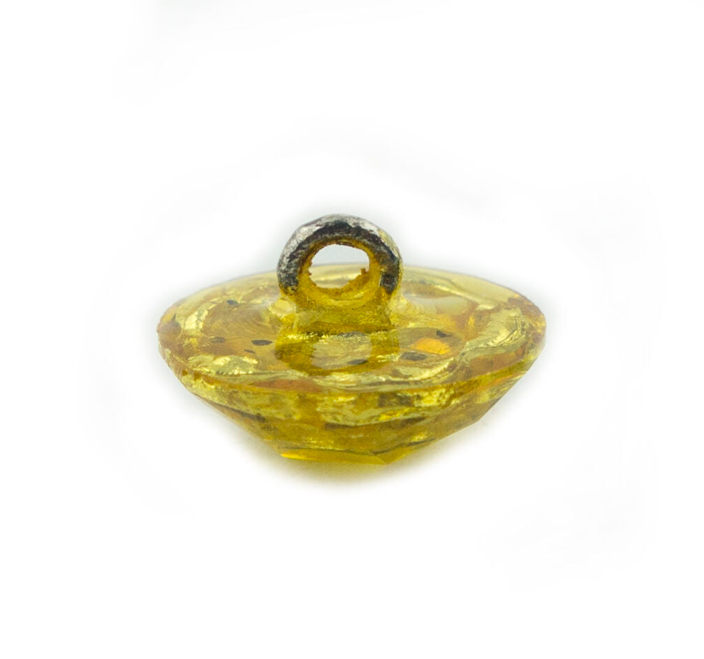 No.06 Yellow Luxurious Fashion Crystal Buttons 16 mm Diameter - Pack of 3