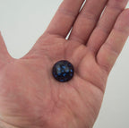 Pack of 2 midnight blue crystal buttons displayed together.
