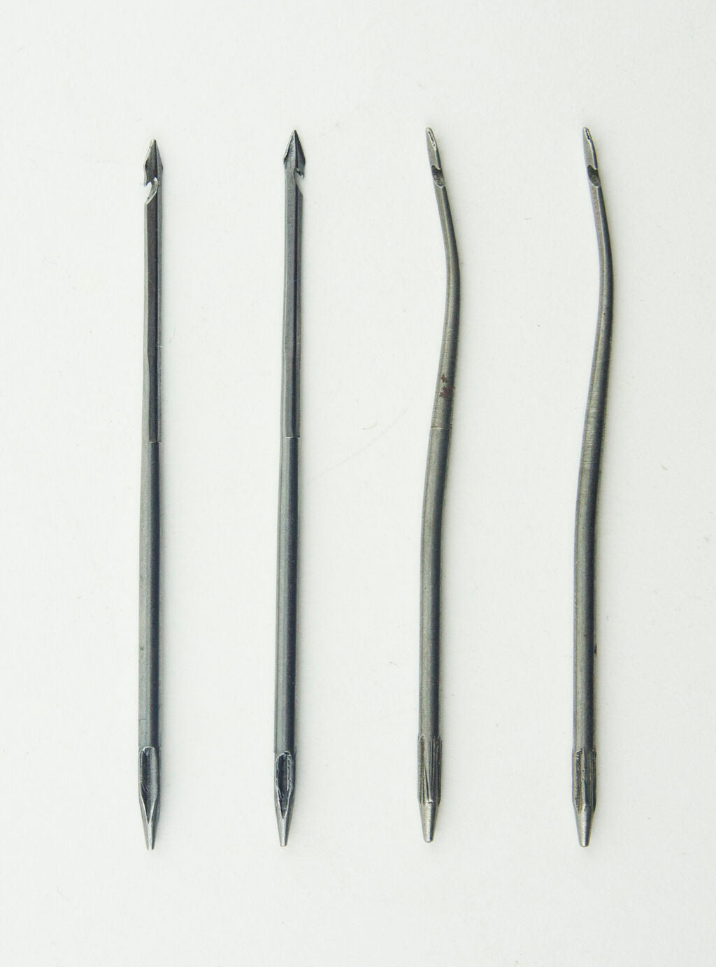 Brass twist fitting on the stitching awl
