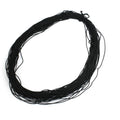 Black nylon sewing thread spool, 21m long for various sewing projects.