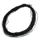 Black nylon sewing thread spool, 21m long for various sewing projects.